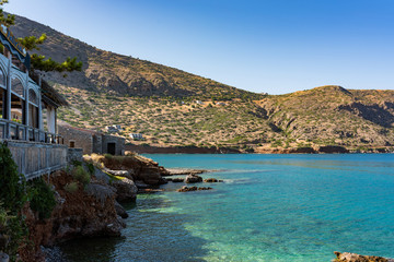 View from Plaka village, Crete island, Greece