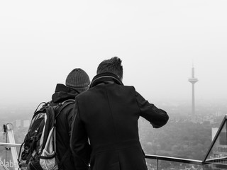 Fototapeta na wymiar Frankfurt in Nebel