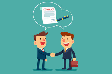 two businessmen shaking hand