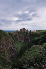 Fototapeta na wymiar Castle on a rock - Dunnottar Castle