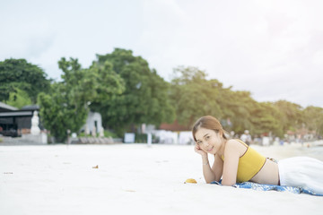 Woman on The beach.