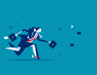 Obraz premium Business teamwork. Concept business vector illustration.