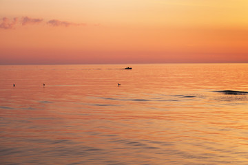 Summer evening by Baltic sea.
