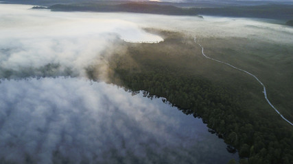 Drone photography & Swamps (bog) hiking track