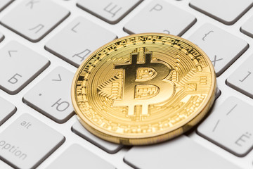 Bitcoin on keyboard