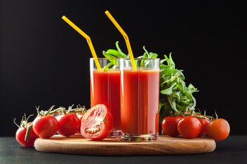 Tomato juice with tomatoes