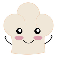 chef hat kawai character vector illustration design