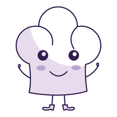 chef hat kawai character vector illustration design