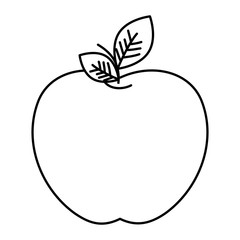 fresh apple fruit icon vector illustration design