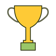 trophy cup award icon vector illustration design