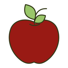 fresh apple fruit icon vector illustration design