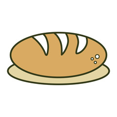 delicious bread isolated icon vector illustration design