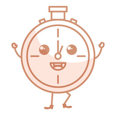 chronometer timer kawaii character vector illustration design