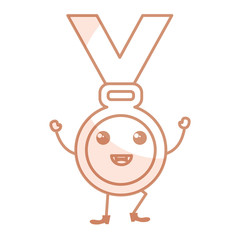 medal award kawaii character vector illustration design