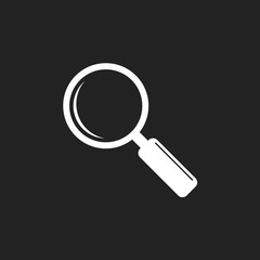 Loupe icon vector. Magnifier in flat style. Search sign concept.