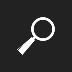 Loupe icon vector. Magnifier in flat style. Search sign concept.