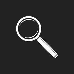 Loupe icon vector. Magnifier in flat style. Search sign concept.