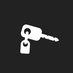 Key vector icon. Key flat illustration.