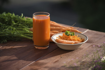 Ingredient of healthy nutrition carrots, in different dishes and condition