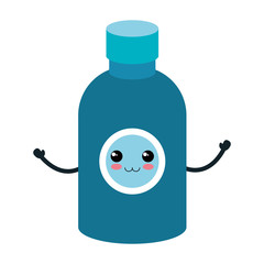 bottle drugs kawaii character vector illustration design
