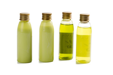 a tube of cosmetics on white background