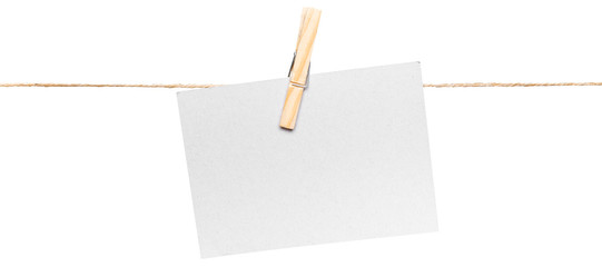 cards on rope, copy space