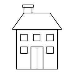 exterior house isolated icon vector illustration design