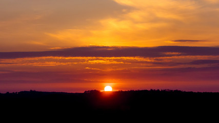 Sonnenaufgang auf dem Weg zur Arbeit