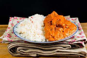 Handmade Indian curry chicken rice