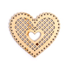 Heart gift for ornamentation on white background