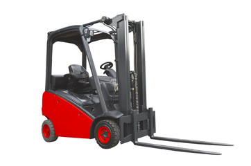 Forklift isolated on a white background