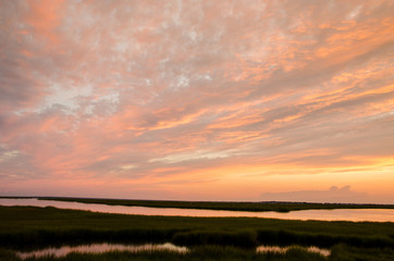 beautiful clouds at sunset