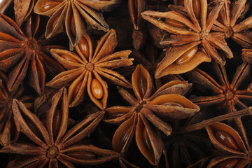 star anise (badian) background