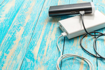 powerful external battery with USB wire