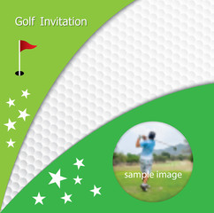 Golf invitation flyer template graphic design