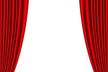Isolated red curtain