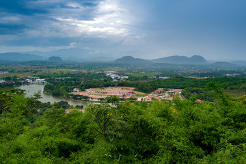 Fototapeta na wymiar Chiang Rai arerial view from top of mountain