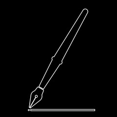 Pen  the white path icon .