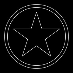 Star in circle  the white path icon .