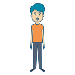 young man model avatar character vector illustration design