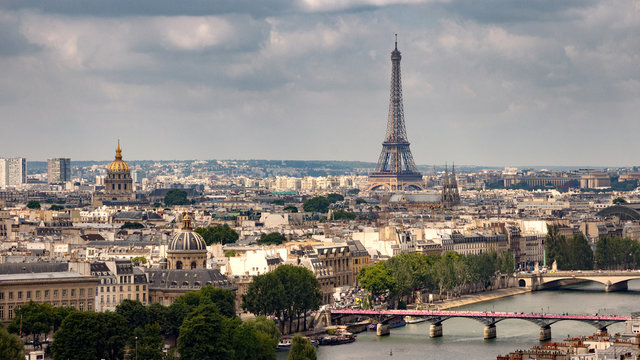 Paris skyline Eifel tower France