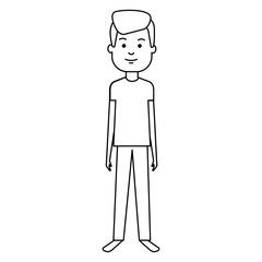 young man model avatar character vector illustration design