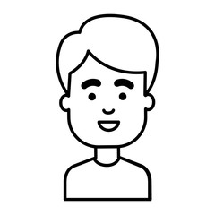 young man model avatar character vector illustration design