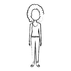 beautiful and young woman character vector illustration design