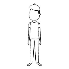 young man model avatar character vector illustration design