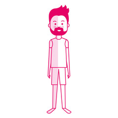 young man model avatar character vector illustration design