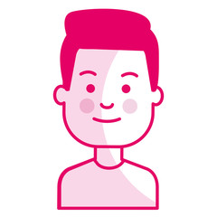 young man model avatar character vector illustration design