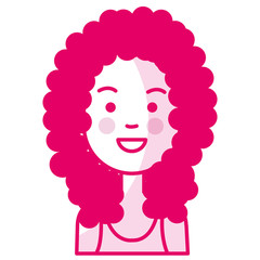 beautiful and young woman character vector illustration design