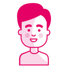 young man model avatar character vector illustration design