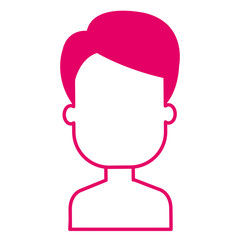young man shirtless avatar character vector illustration design